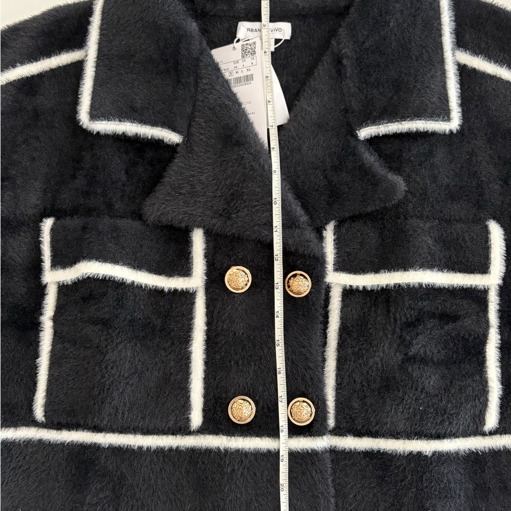 🖤 Urban Revivo Sherpa Jacket | Black & White | Size S 🖤 NWT - Picture 8 of 10